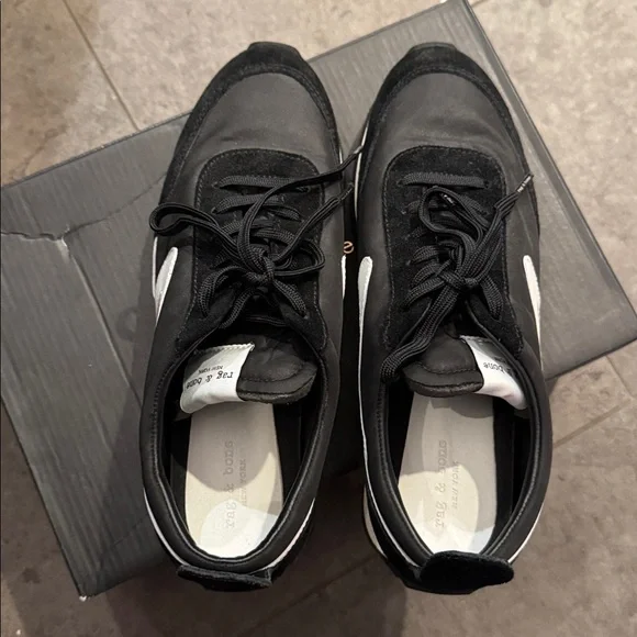 rag and bone  Retrohost pickx Running sneaker in black and white - Picture 14 of 15